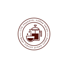 Obraz premium Illustration of french press coffee coffeemaker