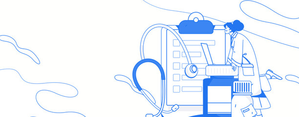 Medical Characters Anti-epidemic Flat Vector Concept Operation Hand Drawn Illustration
