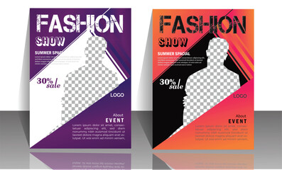 Fashion sale social media flyer A4 size design and promotional web banner template.