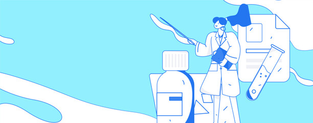 Medical Characters Anti-epidemic Flat Vector Concept Operation Hand Drawn Illustration
