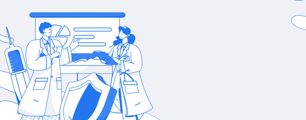 Medical Characters Anti-epidemic Flat Vector Concept Operation Hand Drawn Illustration
