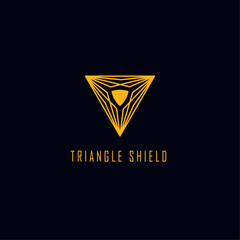 Triangle Shield Diamond for Digital Data logo design
