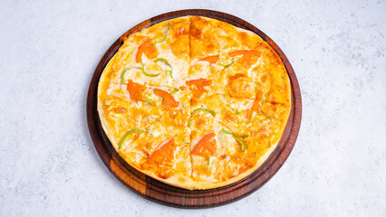 Vegetarian pizza isolated