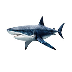 Obraz premium shark swimming isolated on white