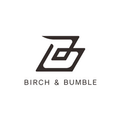 Fashion and Cosmetic geometric vector monoline logo design template. Birch & Bumble