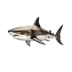 Obraz premium shark swimming isolated on white