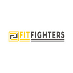 Fit Fighters logo mixed gym fitness martial arts or fighting club logos, emblems, badges, labels, marks and design elements.