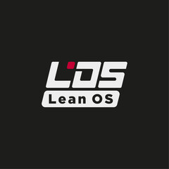 LOS Lean OS Fitness Gym logo  modern logotype