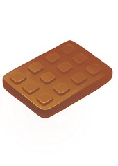 illustration of items for computer games, chocolate bar, chocolate bar, candy
