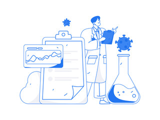 Medical Characters Anti-epidemic Flat Vector Concept Operation Hand Drawn Illustration
