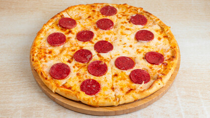 Pepperoni pizza isolated