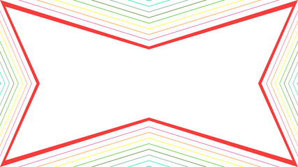 Multicolored geometric lines frame