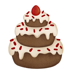 strawberry cake illustration  