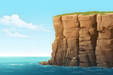 landscape nature vector Made with Generative AI