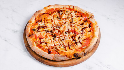 BBQ pizza isolated
