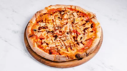Foto op Plexiglas BBQ pizza isolated © Tural