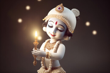 Krishna janmashtami, yearly Hindu festival that celebrates the birth of Krishna, the eighth incarnation of Vishnu, supreme God, of the Vaishnava tradition of Hinduism, Religious cultural.