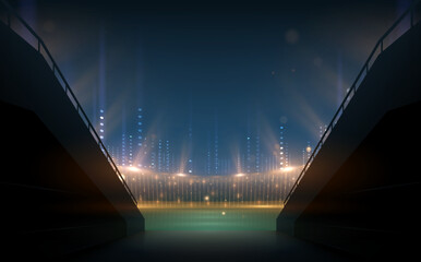 Stadium background with lights effect © d1sk