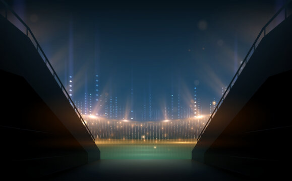 Stadium background with lights effect