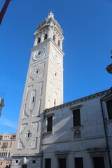 Fototapeta premium Venice city, gondolas, churches, tourists, canals.. Venice Italy