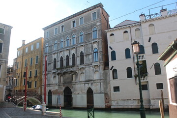 Naklejka premium Venice city, gondolas, churches, tourists, canals.. Venice Italy