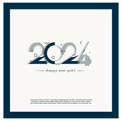 2024 new year with a sprinkling of simple and festive 2024 new year celebration ornaments. vector 2024.