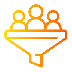 funnel gradient icon