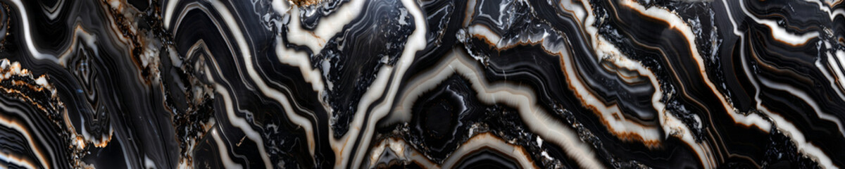 Black wide ornamental natural onyx stone marble slab
