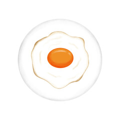 fried egg on a plate