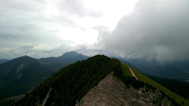 Mountaintop from a drone