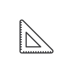 Triangle ruler line icon