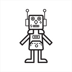 Robot icon. Vector and glyph