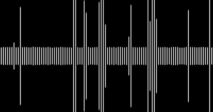 Abstract loop animation, sound wave, moving rhythm simple render