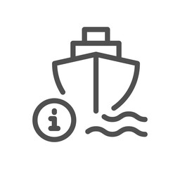 Obraz premium Ship management related icon outline and linear symbol.