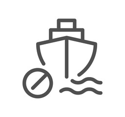 Ship management related icon outline and linear symbol.