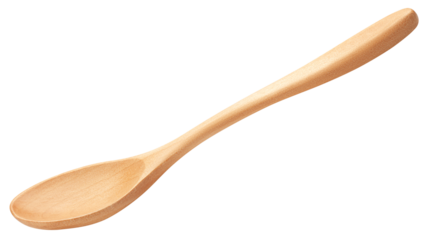 wooden Spoon, isolated on white background, full depth of field