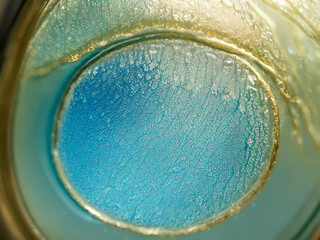 Abstract background image of close up colorful glass with water rain drop stain