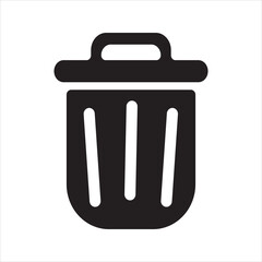 Trash can icon. Trash delete icon. Vector and glyph