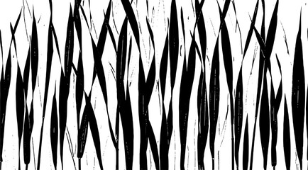 Monochrome texture composed of irregular graphic elements. Distressed uneven grunge background. Abstract vector illustration. Overlay for interesting effect and depth. Isolated on white background.