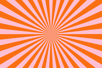 Retro Vintage Radiant Background Orange Pink
