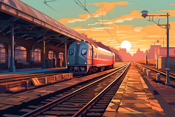Obraz premium landscape city vector Made with Generative AI