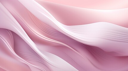 Obraz premium Soft Pink Light Silk Waves background. Abstract soft color design surface with wavy borders and curves. Generative AI.