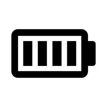 recommend clip art: Simple black battery icon. Vector.
