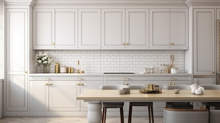 Modern Mosaic backsplash in kitchen, Modern interior, Classic style