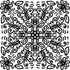 Butterfly ethnic seamless pattern abstract on geometric square