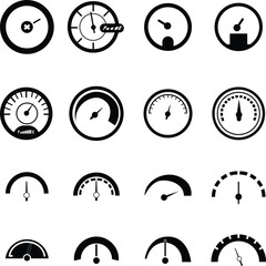 Set of speedometer icons