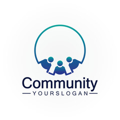Community Logo Design Template for Teams or Groups.network and social icon design