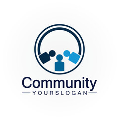 Community Logo Design Template for Teams or Groups.network and social icon design