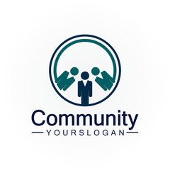 Community Logo Design Template for Teams or Groups.network and social icon design