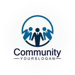 Community Logo Design Template for Teams or Groups.network and social icon design